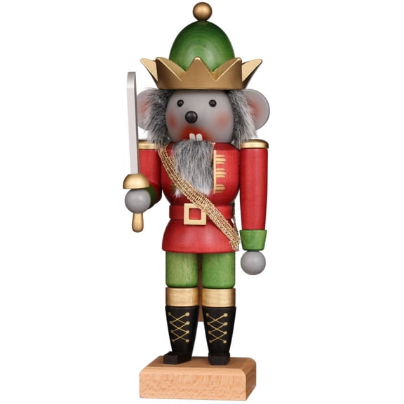Alexander Taron 10.5" Red and Gray Christian Ulbricht Mouse King Nutcracker Decoration