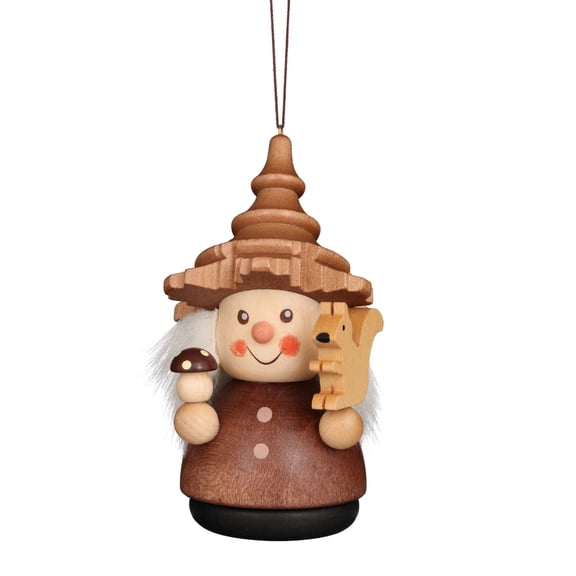 Alexander Taron 3.75 Natural Woodsman Christmas Handcrafted Wooden Figurine Ornament
