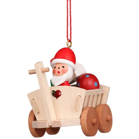 Alexander Taron 2" Christian Ulbricht Santa on a Wagon Christmas Ornament
