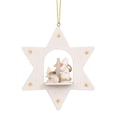 thumbnail image 1 of Christian Ulbricht 10-0905 White Star with Santa & Sled Christmas Ornament, 1 of 1