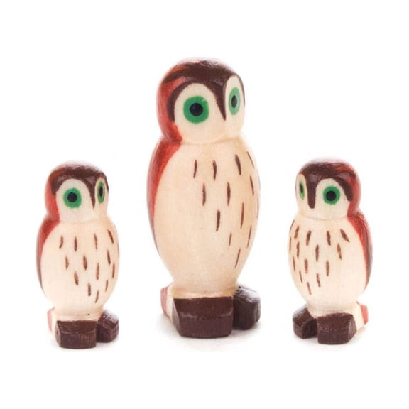 Alexander Taron Set of 3 Dregeno Owl Family Figures 1.5"