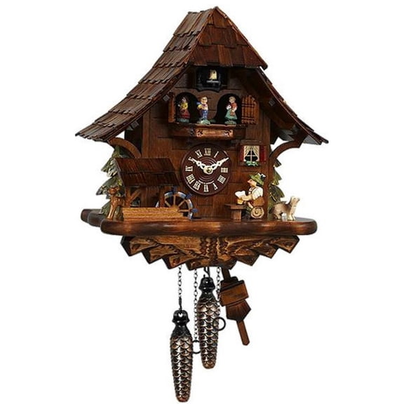 Alexander Taron 14" Engstler Black Forest Weight-Driven Full Size Cuckoo Wall Clock