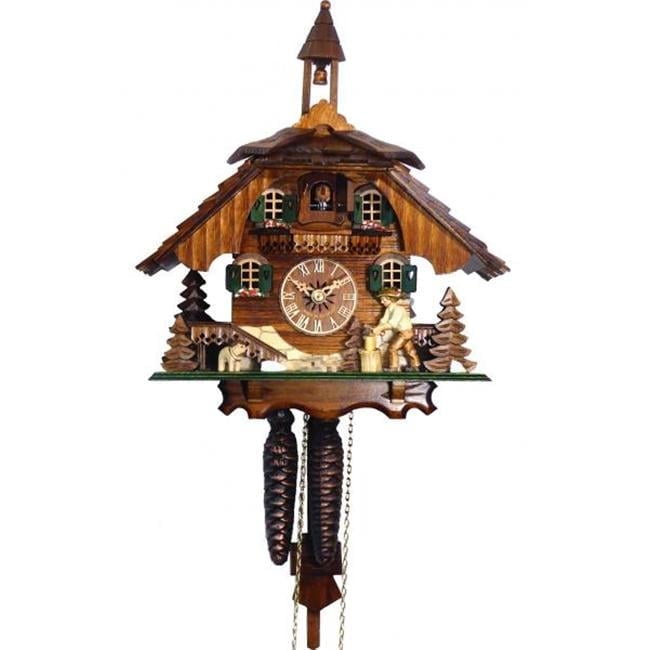 Alexander Taron  Engstler Weight-Driven Cuckoo Clock - Black Forest cuckoo clock - 12 x 10.75 x 6.75 in.