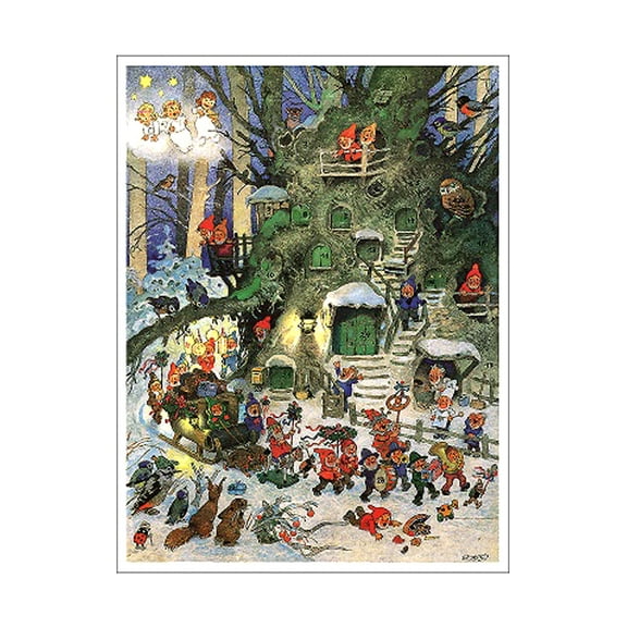 Alexander Taron Importer 11571 Korsch Advent-Elf Parade-15.5" H x 11.5" W x .1" D, Gray