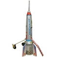 thumbnail image 1 of Alexander Taron "Sky Express" Rocket Ship Adult Collectible Tin Toy Decoration - 15", 1 of 3