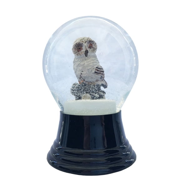 Alexander Taron 5" Perzy Snowy Owl Mini Christmas Snow Globe