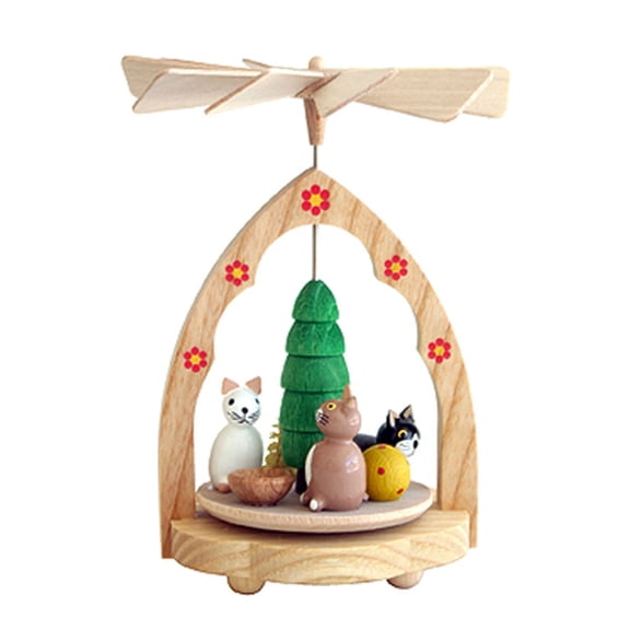 4.25" Richard Glaesser Cats Mini Pyramid