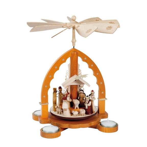 Alexander Taron 10.5" Richard Glaesser Nativity Scene Pyramid