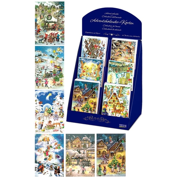 Alexander Taron Set of 60 Assorted Korsch Advent Cards - 6.75"