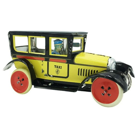 Alexander Taron Vintage Style Taxi Collectible Wind Up Tin Toy - 6.5"