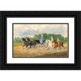 thumbnail image 1 of Alexander Von Bensa 24x16 Black Ornate Framed Double Matted Museum Art Print Titled: Walks, 1 of 5