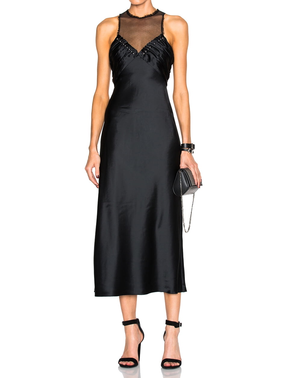 black bridesmaid dress long Off Shoulder Black Satin Spaghetti Straps Long Mermaid Bridesmaid Dresses ,  BN1094