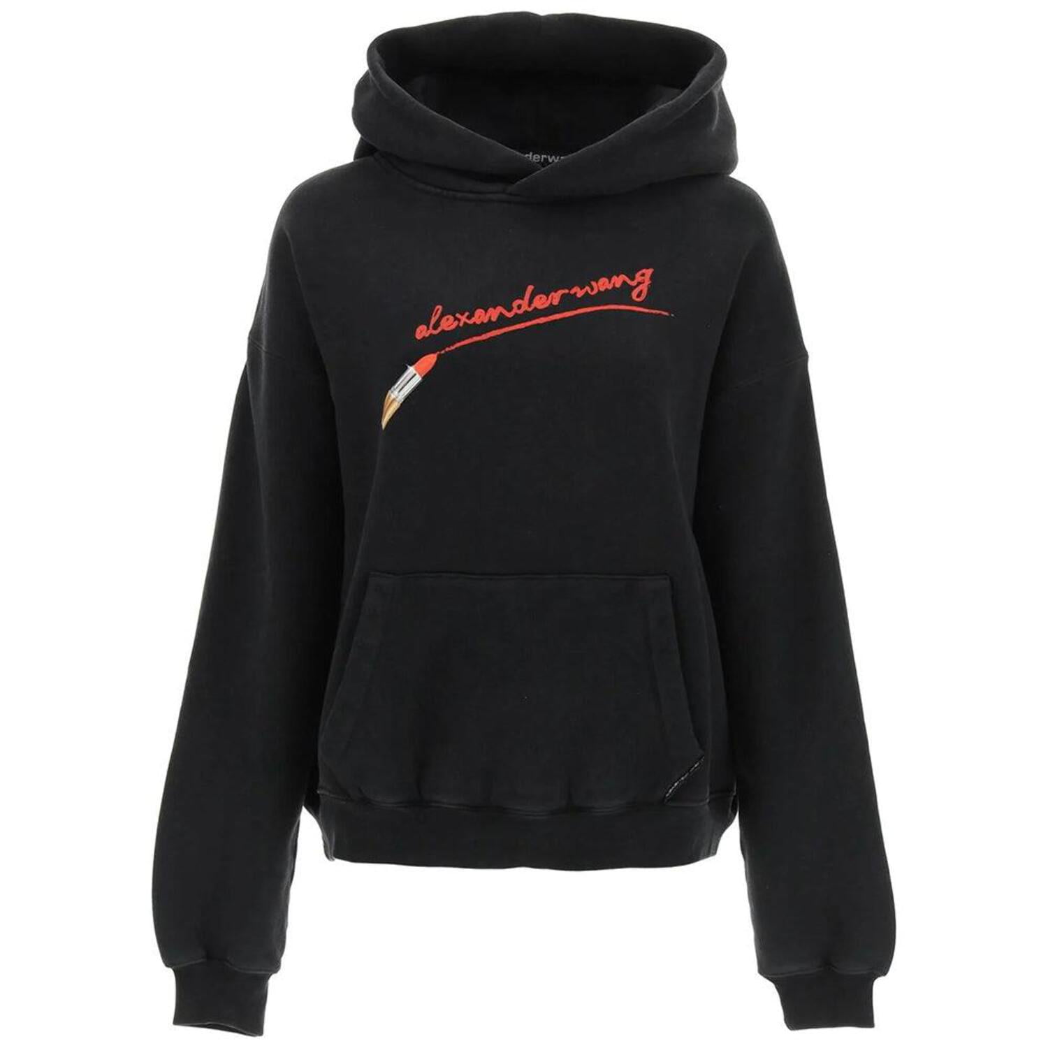 Alexander Wang Women's Classic Sweatshirt Hooodie with Lipstick