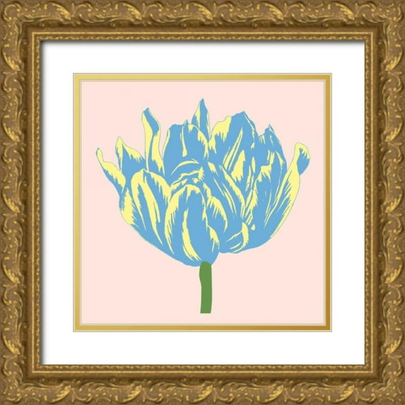 Alexander, Zachary 20x20 Gold Ornate Wood Framed with Double Matting Museum Art Print Titled - Soho Tulip I