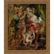 Alexander and Roxana 28x32 Large Gold Ornate Wood Framed Canvas Art by Peter Paul Rubens