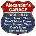 thumbnail image 1 of Alexander's Garage Man Cave Rules Sign Shield Metal Gift 211110001489, 1 of 1