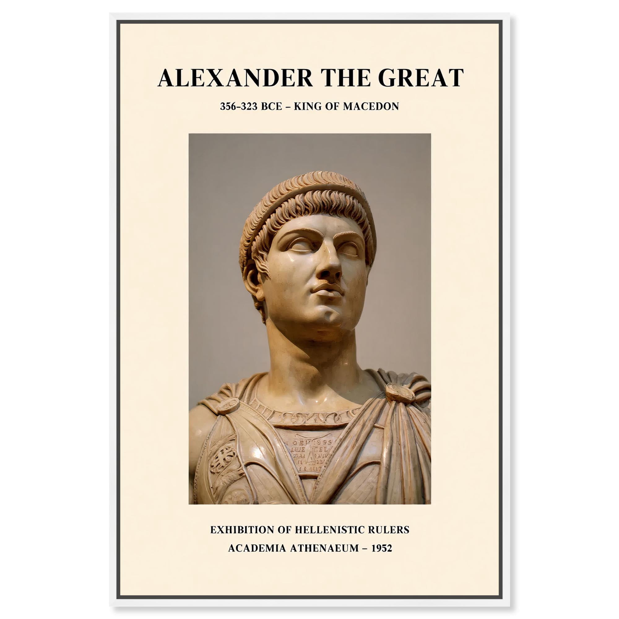 Alexander the Great Canvas Classic Art Posters by Art Remedy, White ...