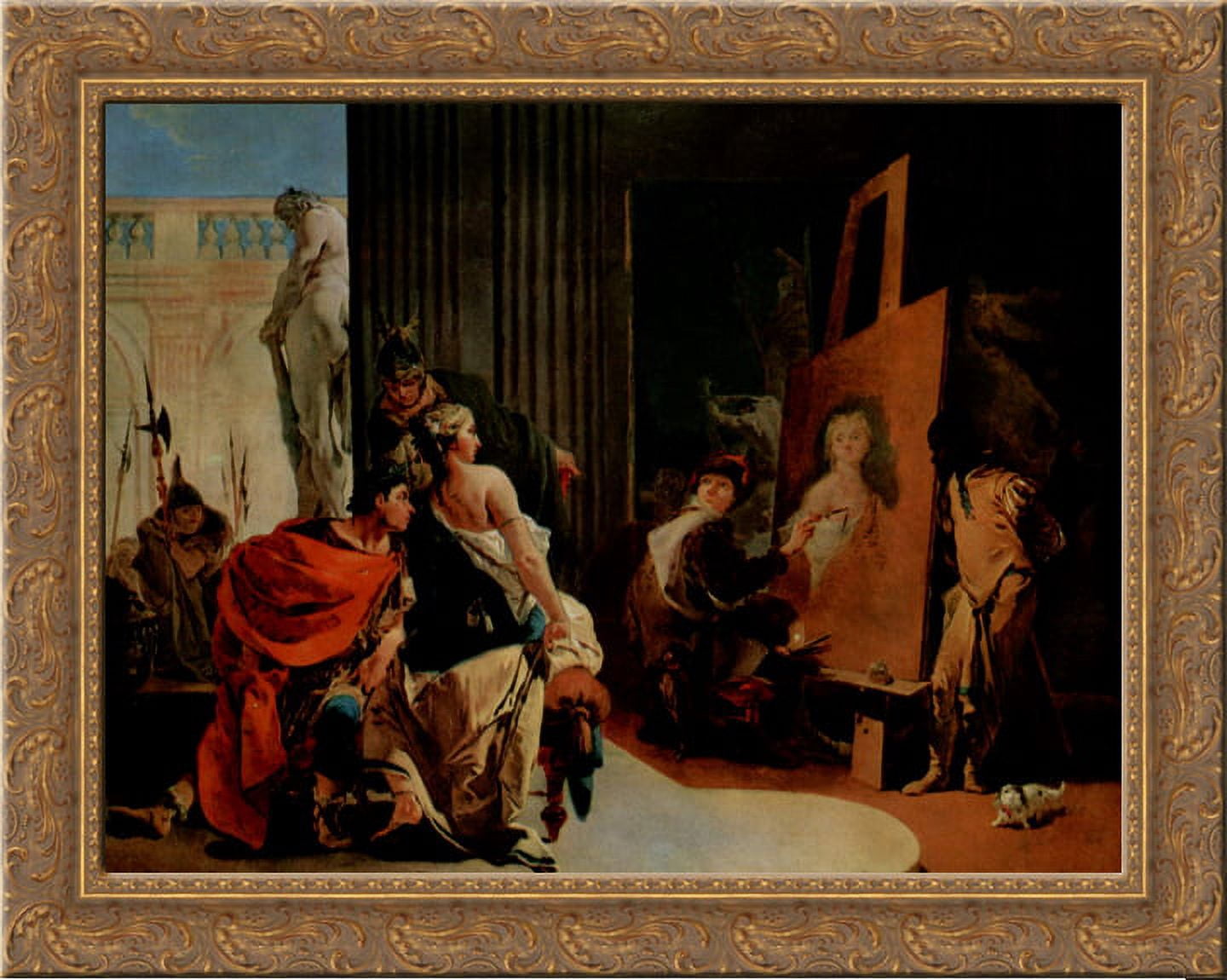 Alexander the Great and Campaspe in the Studio of Apelles 24x20 Gold ...