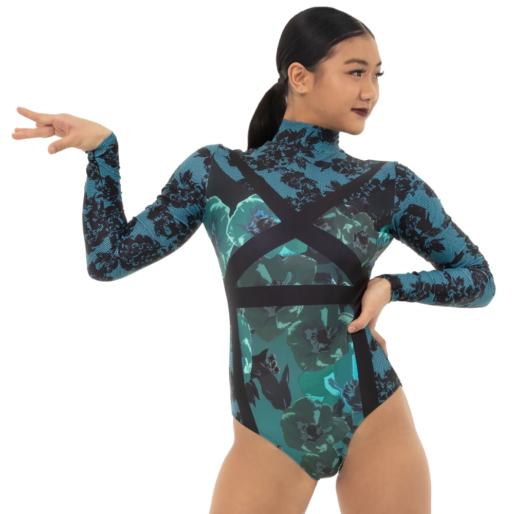 Purple Reflections Raglan Dance Costume Leotard Singapore