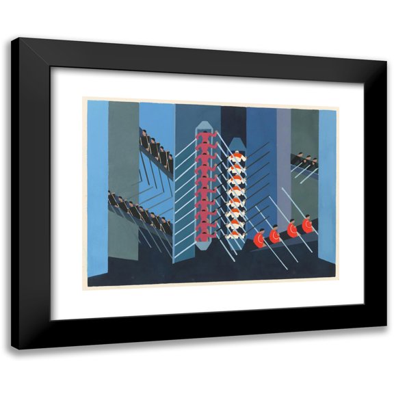 Alexandra Exter 14x12 Black Modern Framed Museum Art Print Titled - Theater 1 (1930) Models