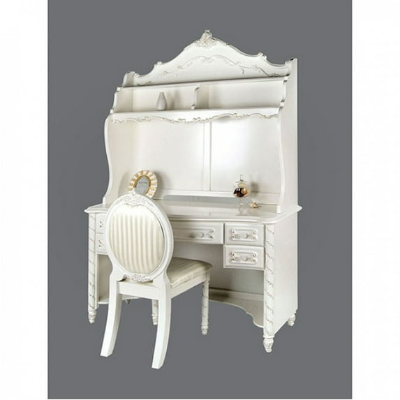 Alexandra Fairy Tale Style Desk , Pearl White