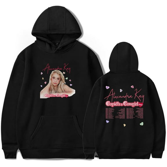 Alexandra Kay Cupid's A Cowgirl Tour Hoodie Casual Long Sleeve Sweatshirt Unisex Pullovers