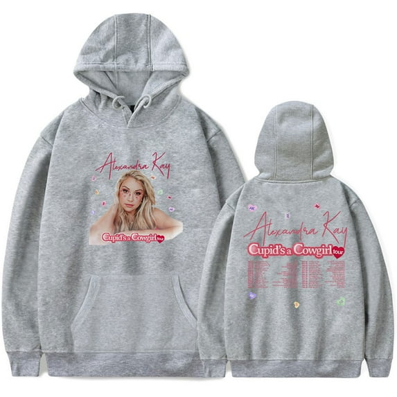 Alexandra Kay Cupid's A Cowgirl Tour Hoodie Casual Long Sleeve Sweatshirt Unisex Pullovers