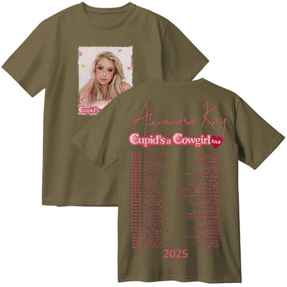 Alexandra Kay Cupid's A Cowgirl Tour Merch Cotton T-Shirt Women Men Casual Crewneck Short Sleeve Tee