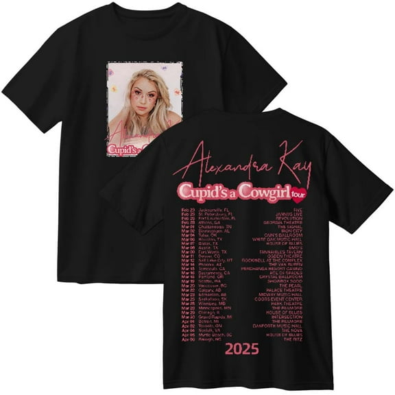 Alexandra Kay Cupid's A Cowgirl Tour Merch Cotton T-Shirt Women Men Casual Crewneck Short Sleeve Tee
