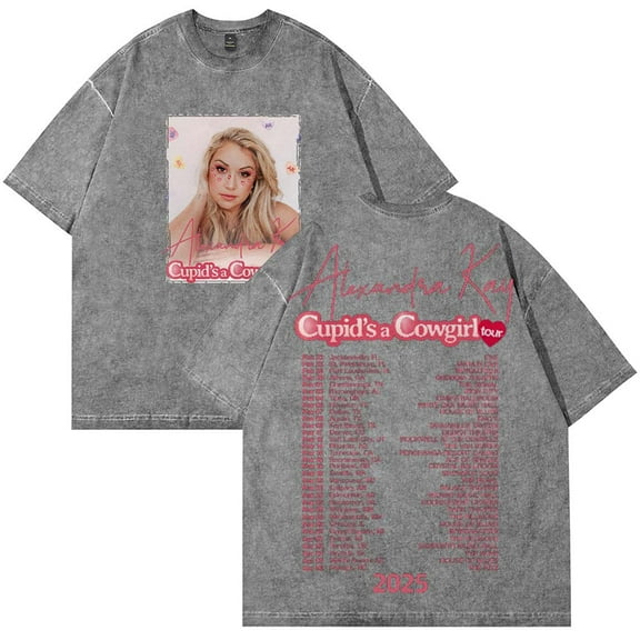 Alexandra Kay Cupid's A Cowgirl Tour Merch T-Shirt Cotton Wash Tee Women Men Short Sleeve Crewneck Tee