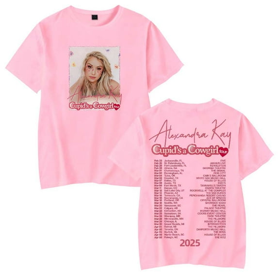 Alexandra Kay Cupid's A Cowgirl Tour Merch T-Shirt Women Men Casual Crewneck Short Sleeve Tee