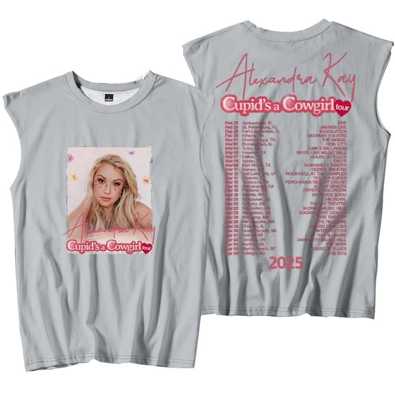 Alexandra Kay Cupid's A Cowgirl Tour Merch Tank Tops Sleeveless Sport Vest Women Men Casual Outdoor Sportwear