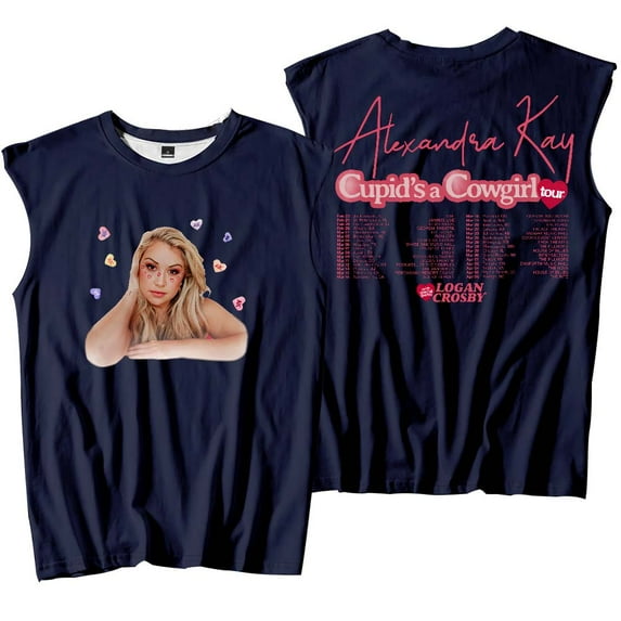 Alexandra Kay Cupid's A Cowgirl Tour Tank Tops Sleeveless Sport Vest Women Men Casual Outdoor Sportwear