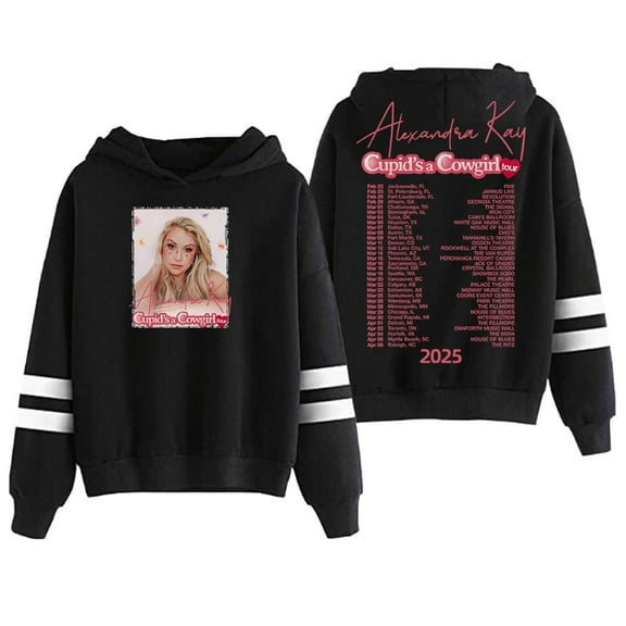 Alexandra Kay Cupid's a Cowgirl Tour 2025 Hoodie Men Women Pocketless Parallel Bars Sleeve Sweatshirt