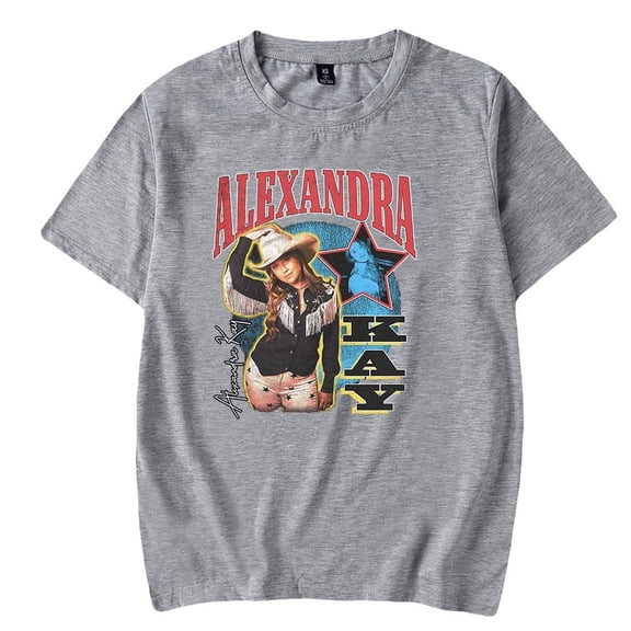 Alexandra Kay Logo Merch T-shirt Retro Trend Print Short Sleeve Unisex Cool Hip-Hop Top