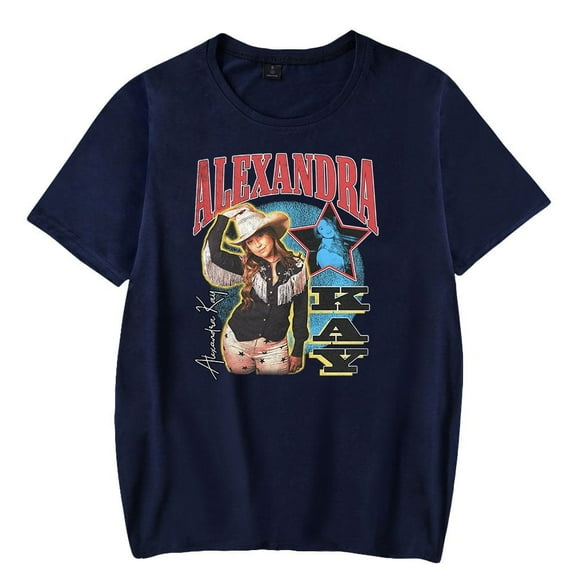 Alexandra Kay Logo Merch T-shirt Retro Trend Print Short Sleeve Unisex Cool Hip-Hop Top