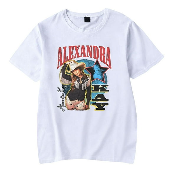 Alexandra Kay Logo Merch T-shirt Retro Trend Print Short Sleeve Unisex Cool Hip-Hop Top