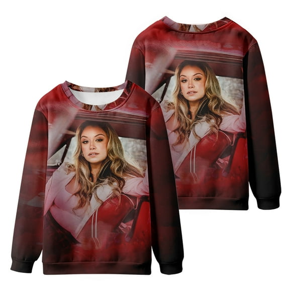 Alexandra Kay Merch Digital printed fashionable off shoulder round neck long sleeved sportswear for street wear