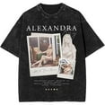 thumbnail image 1 of Alexandra Kay Merch Washed T-shirt Retro Trend Short-sleeved Neutral Hip-hop Street Wear, 1 of 2