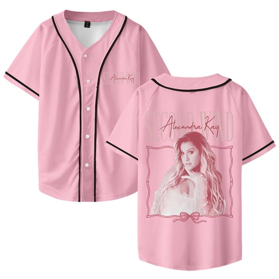 Alexandra Kay Second Wind Baseball Jersey Shirt V-Neck Women Men Short Sleeve Streetwear Clothes