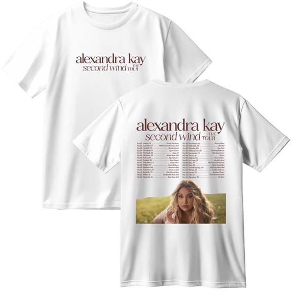 Alexandra Kay Second Wind The Tour Cotton T-Shirt Women Men Fashion Crewneck Short Sleeve Tee