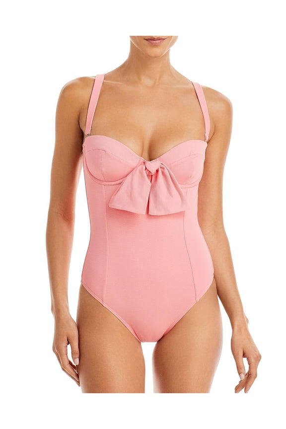 Women's Clara Underwire One Piece Swimsuit (S, Pink)