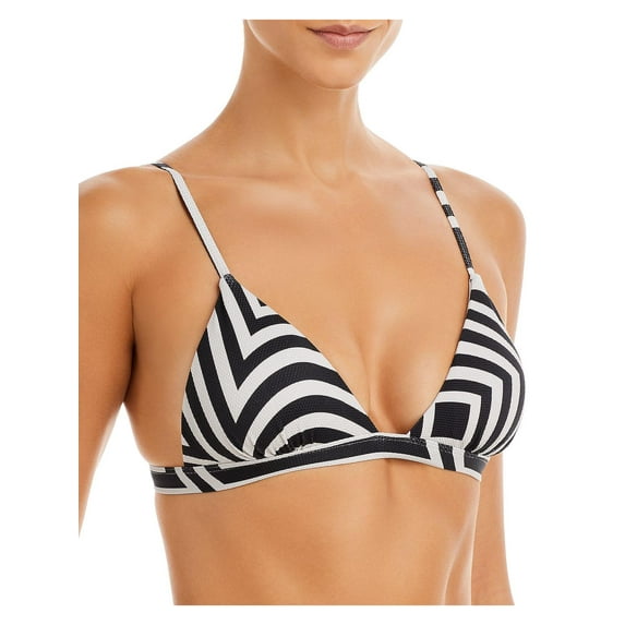 Alexandra Miro Womens Sienna Chevron Plunge Bikini Swim Top