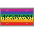 thumbnail image 1 of Alexandra Name Pride Flag Style License Plate Tag Vanity Novelty Metal | UV Printed Metal | 6-Inches By 12-Inches | Car Truck RV Trailer Wall Shop Man Cave | NP1883, 1 of 1