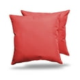 thumbnail image 1 of 2-Piece Outdoor Pillow Covers 18 x 18 inch Patio Decorative Square Throw Pillow Covers (18" x 18" Solid, Red), 1 of 7