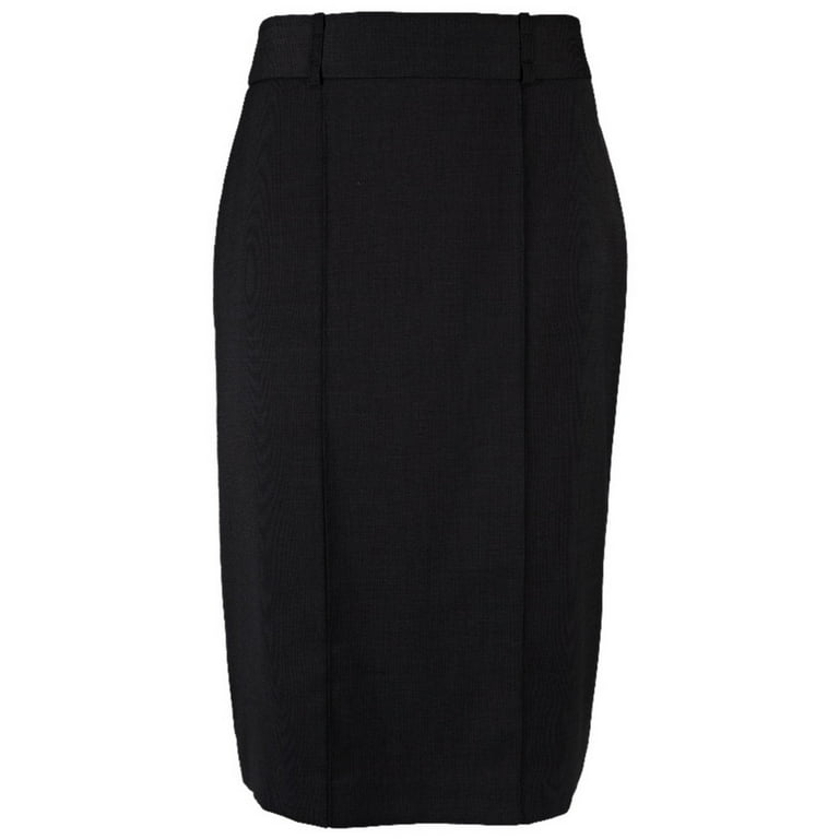 Black work skirt with belt cheap loops