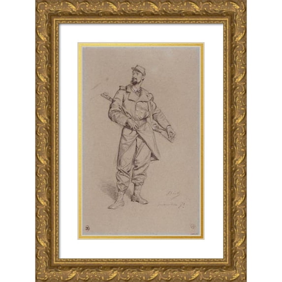 Alexandre Bida 11x14 Gold Ornate Wood Frame and Double Matted Museum ...