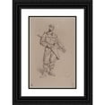 thumbnail image 1 of Alexandre Bida 13x18 Black Ornate Wood Framed Double Matted Museum Art Print Titled - Portrait of G. Clairin, Painter, During the Headquarters of Paris. (1870), 1 of 5