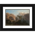 thumbnail image 1 of Alexandre Calame 18x13 Black Ornate Wood Framed Double Matted Museum Art Print Titled - Vierwaldstatter See (1852), 1 of 5