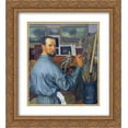 thumbnail image 1 of Alexandre Jacovleff 2x Matted 20x22 Gold Ornate Framed Art Print 'Self-portrait', 1 of 2